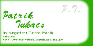 patrik tukacs business card